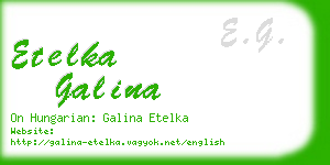 etelka galina business card